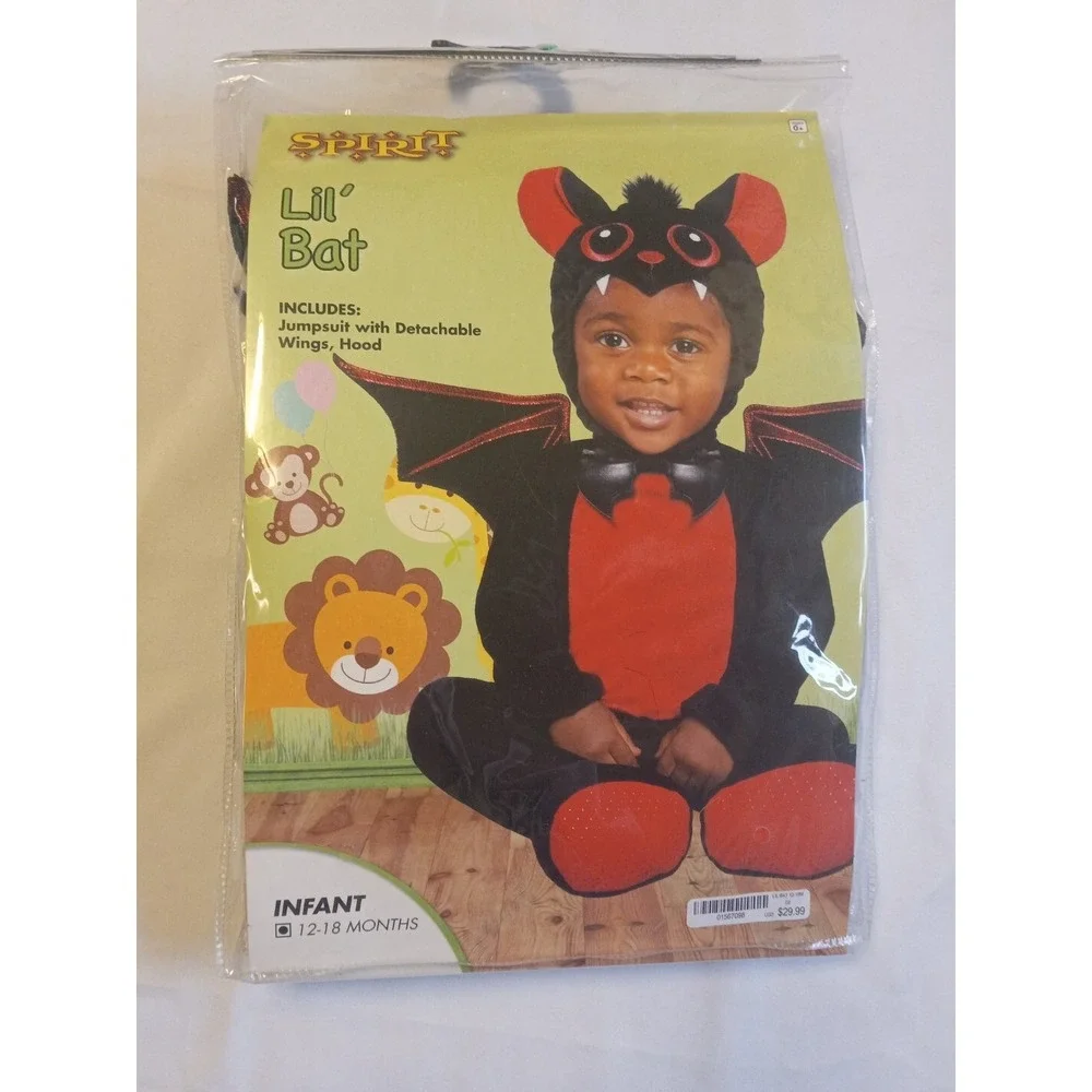 Spirit Halloween Lil Bat Halloween Costume Infant Size 12-18 Months 🦇